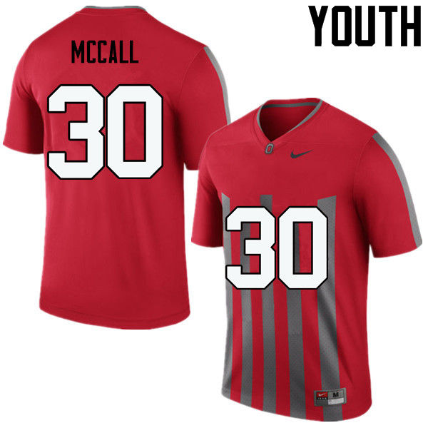 Ohio State Buckeyes Demario McCall Youth #30 Throwback Game Stitched College Football Jersey